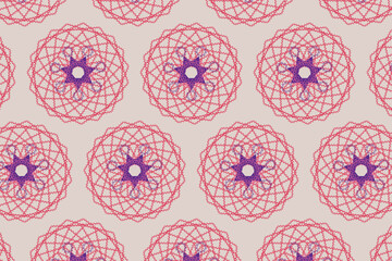 A bright pink and white concentric ring geometric pattern, effective for lively children's decor or vibrant social media backgrounds.
