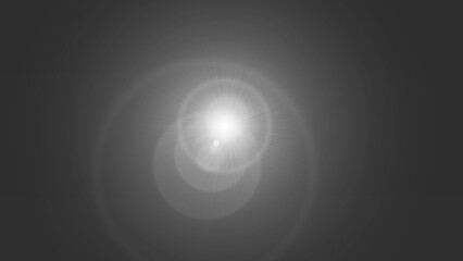 Monochromatic abstract image featuring a bright central orb with surrounding hazy gradients and textures
