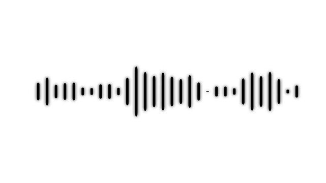 Abstract music wave, radio signal frequency and digital voice visualization. line audio wave visualization on a transparent background.