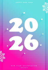 Vibrant 2026 New Year Gradient Poster Design