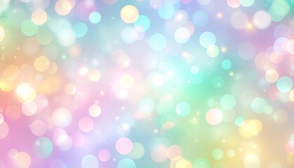 A vibrant and dreamy pastel bokeh background with sparkling lights.