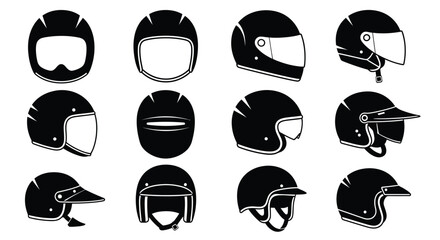 Diverse motorcycle helmet styles offer safety and design options