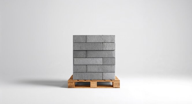Concrete curbstone stack on white background used for urban landscape construction, erosion risk awareness