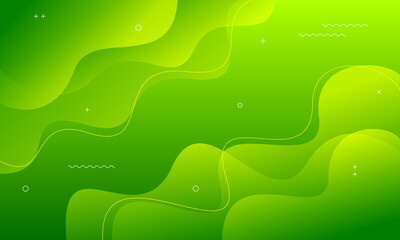 Abstract green yellow waves background, modern gradient color background