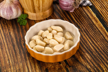 Tasty aroma marinated garlic cloves