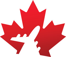 Canadian maple with plane symbol