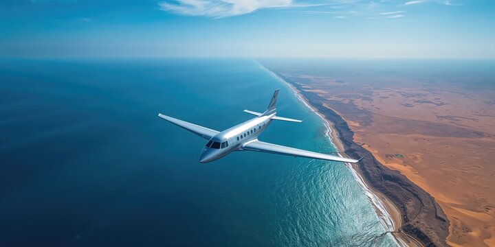 Aerial view of Oman showing coastline and island landscapes, emphasizing natural geography and land-sea interface
