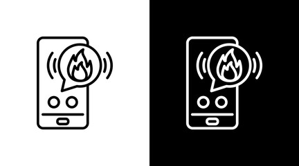 Emergency Call White Icon Set Vector 