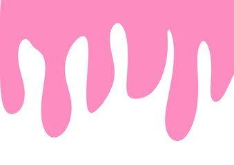 vector illustration of a pink bubble melted element