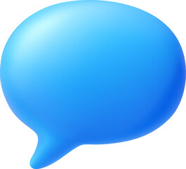 3d Blank speech bubble pin