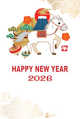年賀状　2026年　午年
