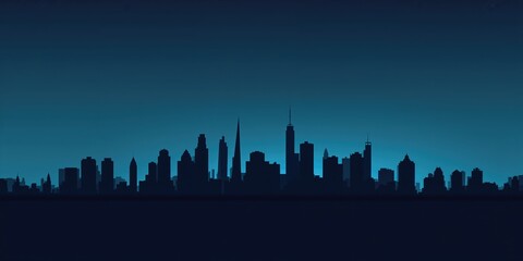 Silhouettes of city structures in gray, serving as an urban background for text layout, Earth Day