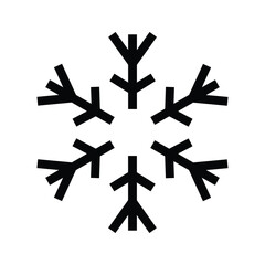 black vector various snowflakes silhouettes