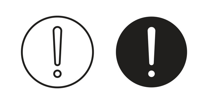 Alert icons vector collection for web designs. flat icons