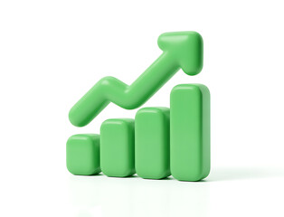 Bar chart success growth profit trend positive