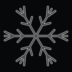 Snow thick icons set. Plump soft white line Snowflakes. Winter simple element collection. Cold weather symbol with editable stroke. New year and christmas ornament.