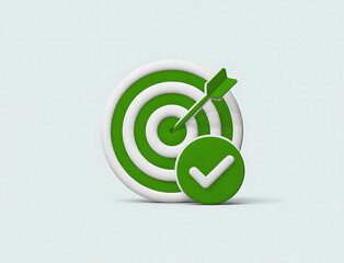 Target with arrow representing correct direction