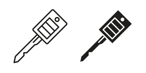 Car key icons vector collection for web designs. flat icons