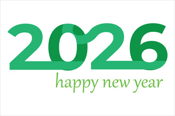 happy new year 2026 text design