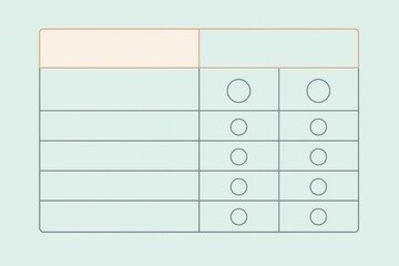 Minimalist table image showcasing a light mint background with a simple clean layout emphasizing organization simplicity and functionality in modern workspace design