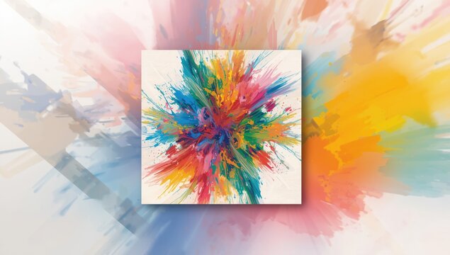 Abstract chaos painting with bold brushstrokes suitable for art background use, emphasizing textured surface