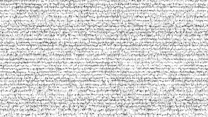 Black scribbled lines forming a dense textured pattern on white background abstract