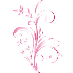 A beautiful light pink gradient floral pattern with delicate flowers, set against a white background.