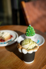 Gourmet Dessert Cup with Toasted Marshmallow and Vanilla Ice Cream