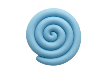 Blue spiral 3d rendering with soft texture