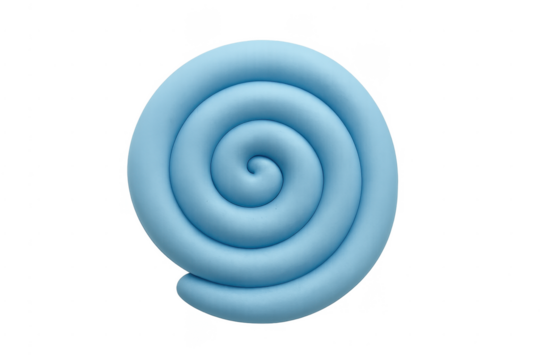Blue spiral 3d rendering with soft texture