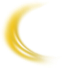 Golden smooth gradient thick crescent light for holiday