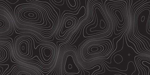 “Dark abstract topographic background with smooth contour lines, flowing curves, and layered depth. Minimal monochrome mapping pattern ideal for modern design, digital art, and stylish branding.”