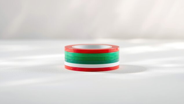 Color insulating tape in white over a plastic spool used for electrical insulation, emphasizing safety and maintenance practices