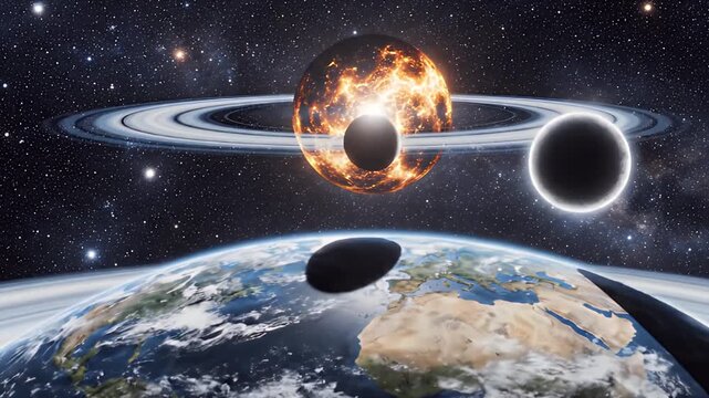 Planar Cosmos: A Visualization of a Flat Earth System
