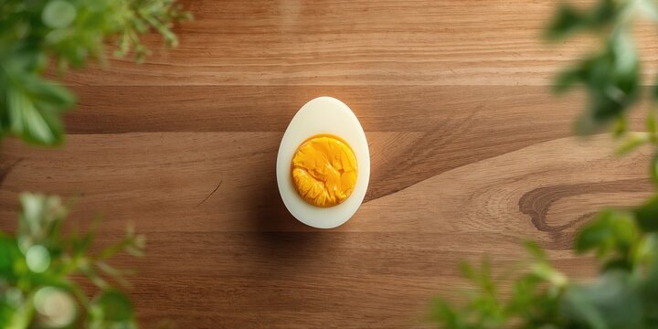 Sliced boiled egg on a plate emphasizing protein-rich breakfast, food safety