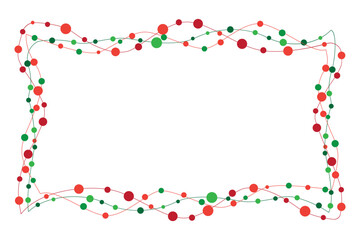 Decorative frame of pearls for decoration for design, vector