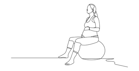 Girl doing Pregnancy Yoga