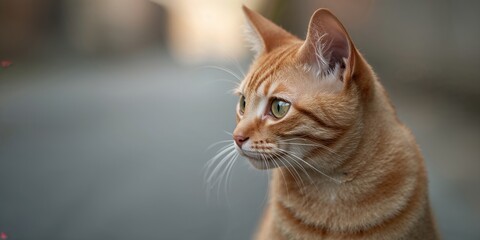 Close-up of a red tabby cat highlighting animal behavior, animals concept