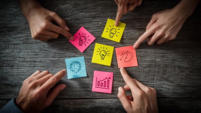 意見が集まるアイデアの中心