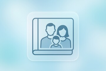 Fototapeta premium Iconic family photo representation showcasing diverse unit togetherness, integration of familial connections, and the essence of shared memories, symbolizing love and unity in visual coherence