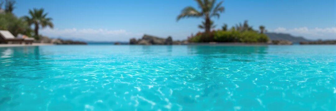 Blue water backdrop used for text and layout design, emphasizing visual clarity and contrast