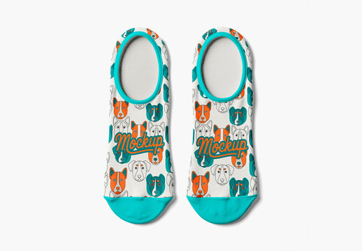 Socks Mockup Laid Flat