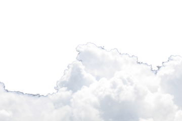 Cloud isolated on transparent background for graphic design