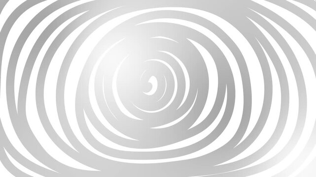 Animated silver spiral lines is drawn. Hand drawn linear circle background. Looped video. Vector illustration isolated on white background.