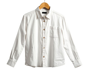 Formal tuxedo shirt with studs, transparent background