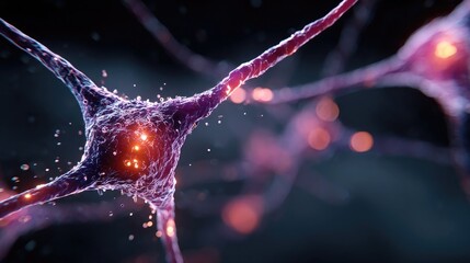 Neon AI neural net glowing with artificial synapses and data points, stylized deep learning concept in neon for machine learning and tech visuals