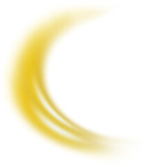 Fototapeta premium Grainy gold gradient thick crescent shape with sand texture