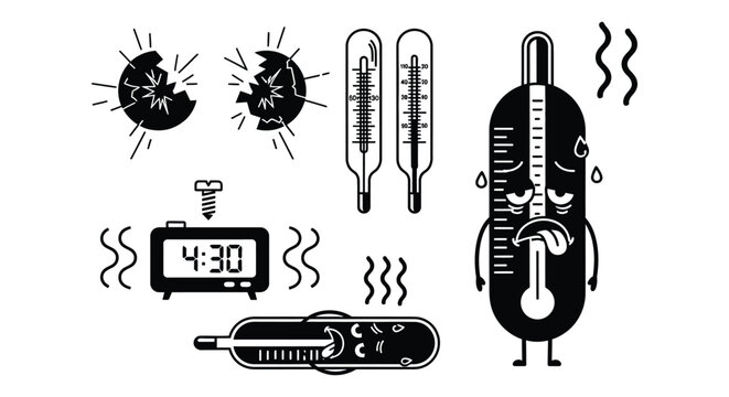 Feeling sick with the flu or a fever with a broken alarm clock