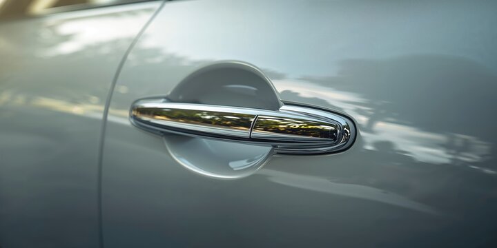 Close-up of a car handle, emphasizing surface texture for vehicle maintenance or repair tasks