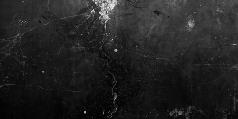 Black and white grunge pattern with abstract monochromatic particles, suitable as a background for layout design